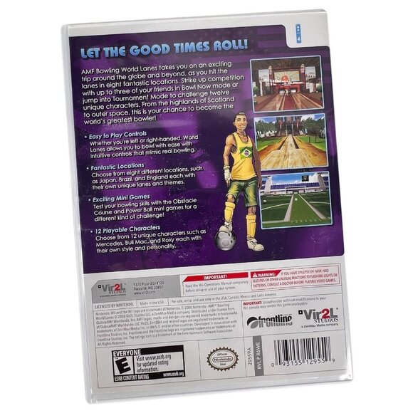 AMF Bowling World Lanes Nintendo Wii Game Complete Instruction Case Tested Works - Picture 3 of 7